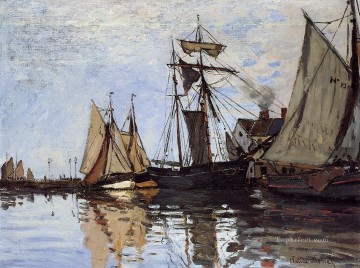 クロード・モネ Painting - オンフルール港の船 クロード・モネ